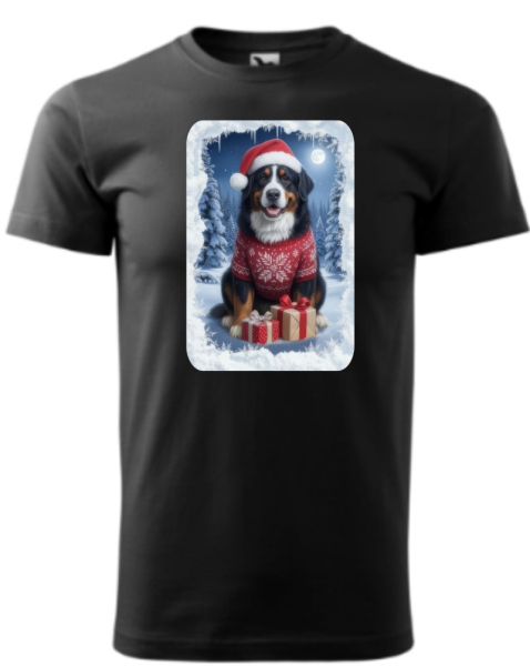 Vánoční tričko s Bernským salašnickým psem4